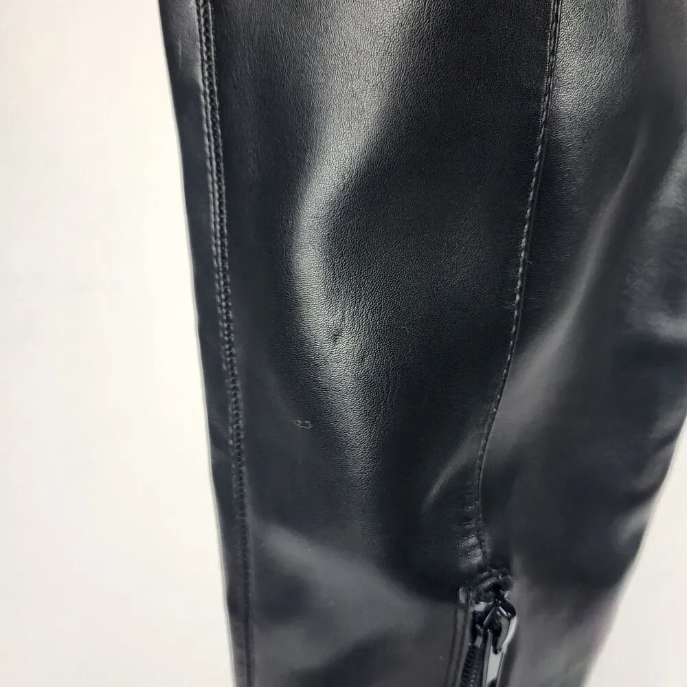 DV By Dolce Vita Women's Gollie Over The Knee Faux leather Boots Black Size 6